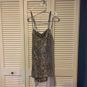 Free People Snake print mini slip dress